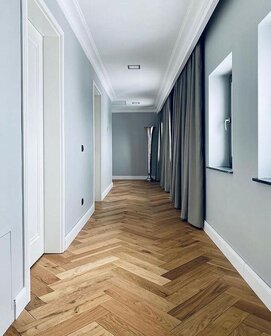 110m2 Oak Herringbone floor, ready oiled