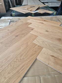 110m2 Oak Herringbone floor, ready oiled