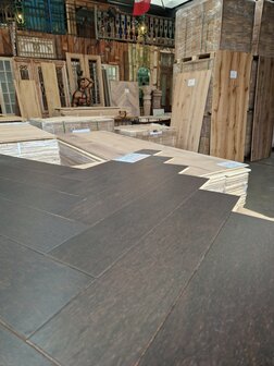 103m2 Herringbone Oak flooring ready black oiled