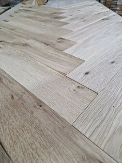 Oak Herringbone Floor aged and brushed