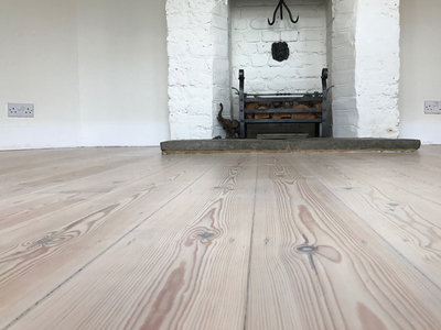 Pitch pine vloer, unieke Amerikaans vloerdelen - in hout, natuursteen antieke bouwmaterialen